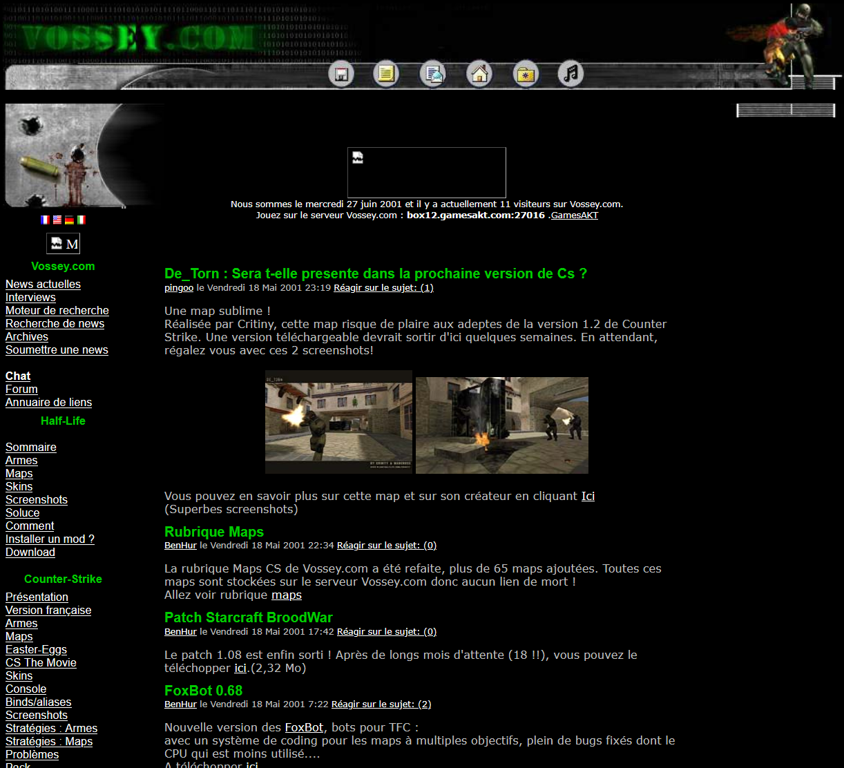 Version 2001 de Vossey.com