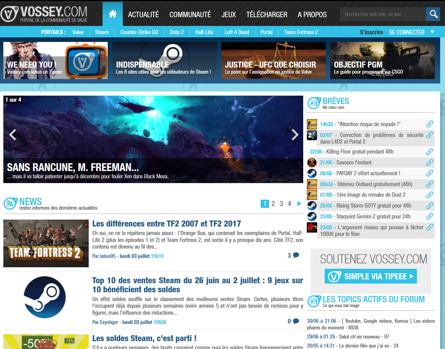 Version 2017 de Vossey.com